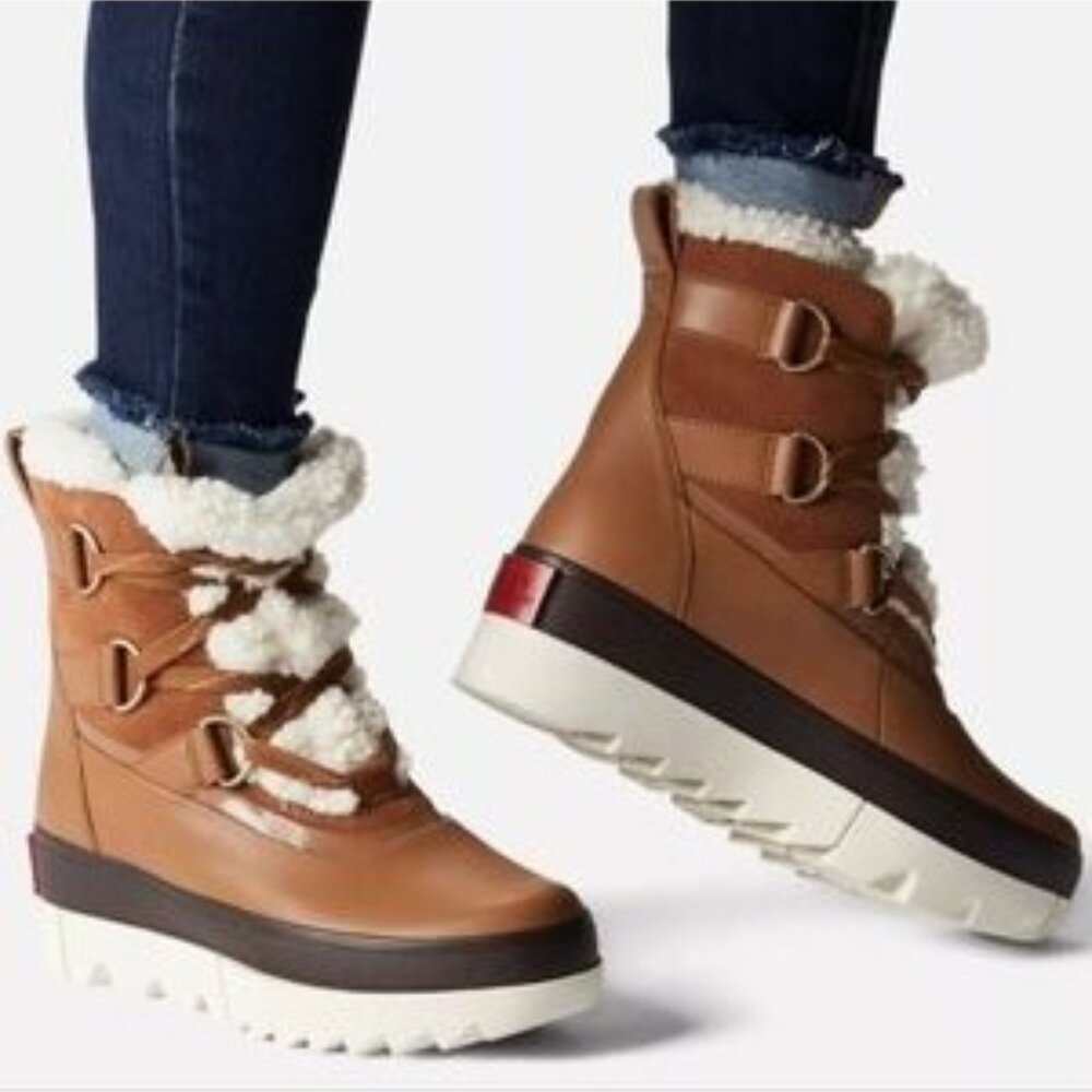 Sorel Women's Brown and White Winter Boots